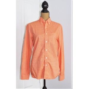 AEO Tangerine Athletic Fit Striped Button Down